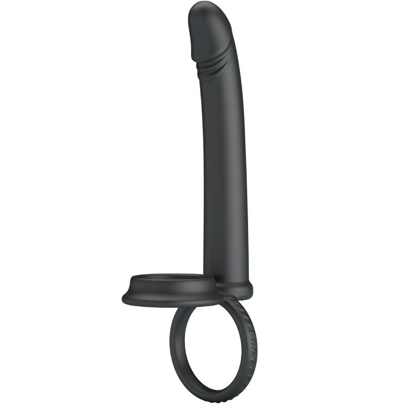 Miniatura: PRETTY LOVE - MOSES ANILLO DOBLE PENE PARA DONLE PENETACIÓN NEGRO