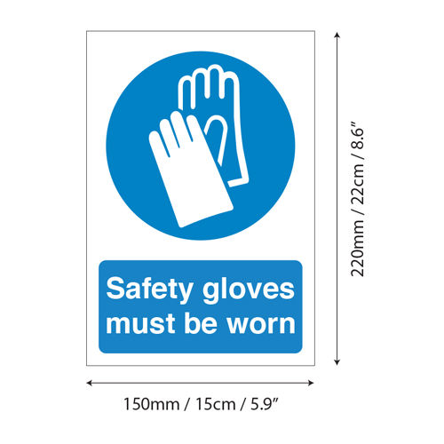 Thumbnail: safety gloves must be worn sticker