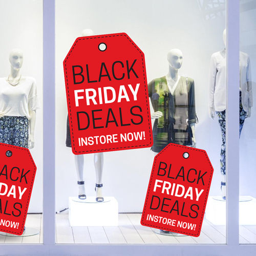 black friday deals tag window sticker
