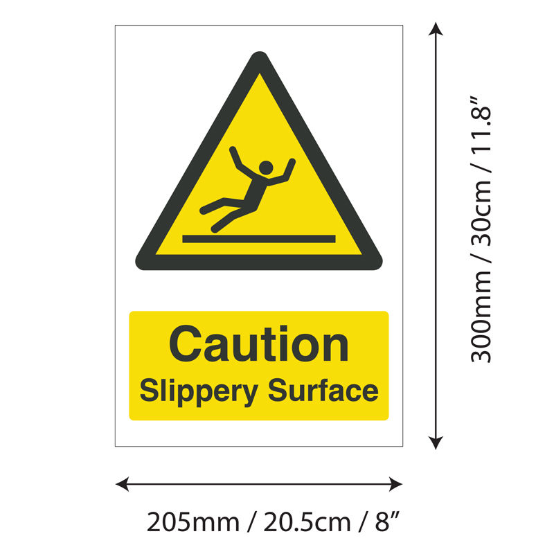 Thumbnail: Caution Slippery Surface Vinyl Sticker