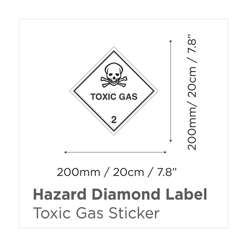 Thumbnail: Hazard Toxic Gas Diamond Vinyl Sticker