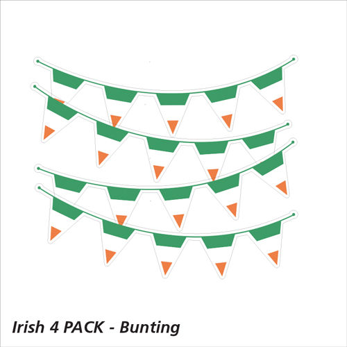 Irish Flag Window Triangle Bunting Vinyl