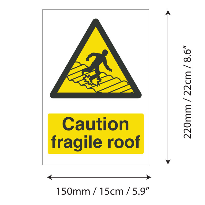 Thumbnail: Caution Fragile Roof Vinyl Sticker