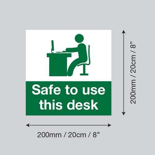 Thumbnail: safe to use this desk social distancing stickers