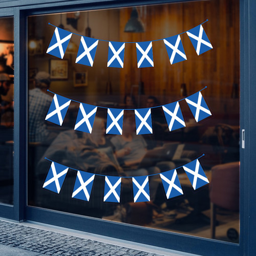 Scotland Flag Window Bunting Vinyl Graphics UK