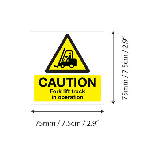 Thumbnail: fork lift truck in operation sticker