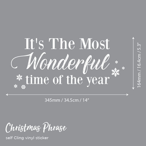 Thumbnail: Script 'It's The Most Wonderful Time Of The Year' Window Sticker