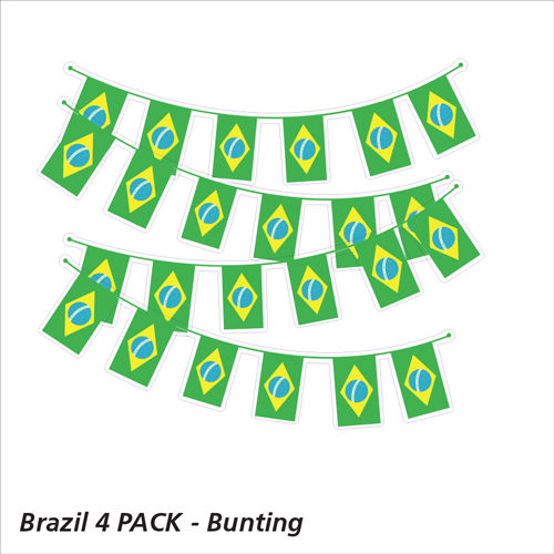 Thumbnail: Brazil Flag Window Bunting Vinyl