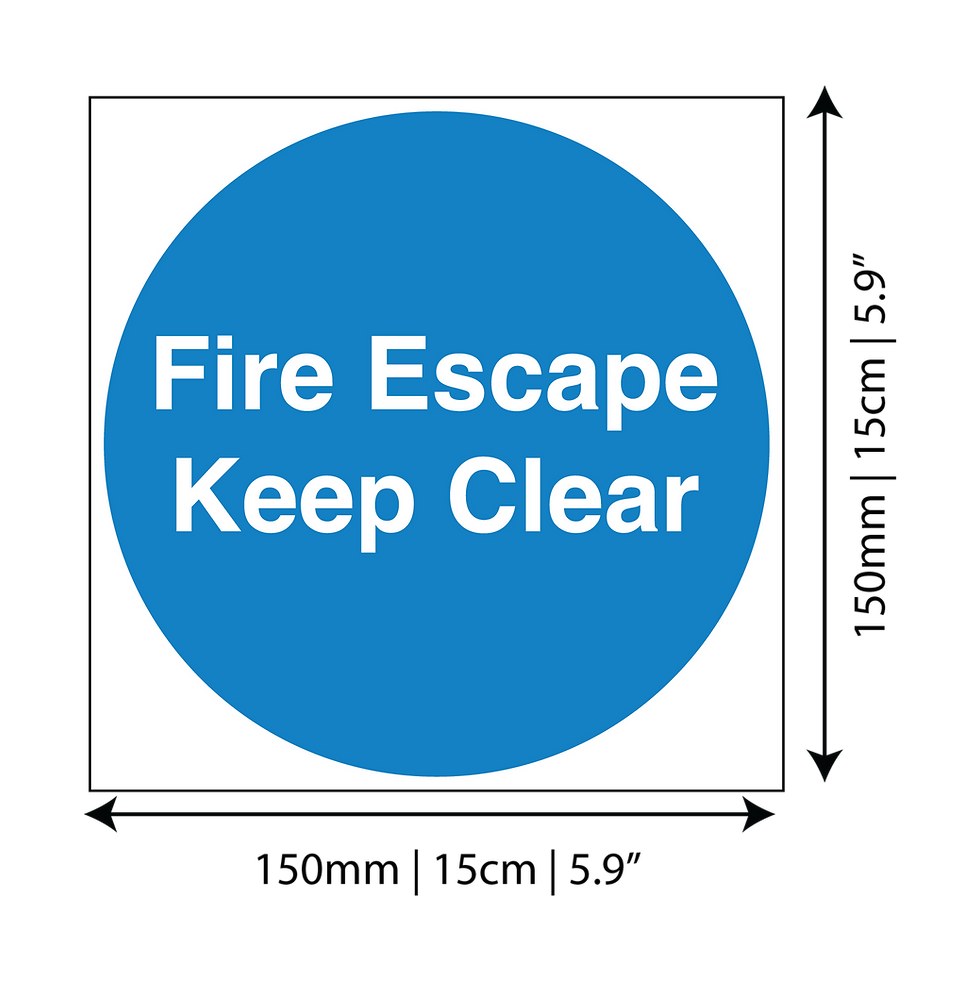 Thumbnail: Fire Escape Keep Clear Sticker