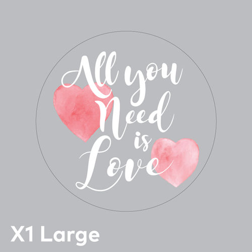 Thumbnail: valentines day all you need is love removable window vinyl, sticker, self cling