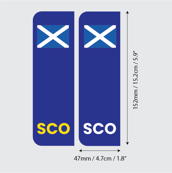 Thumbnail: Scotland SCO Car Number Plate Welsh Flag Sticker - Brexit EU Re