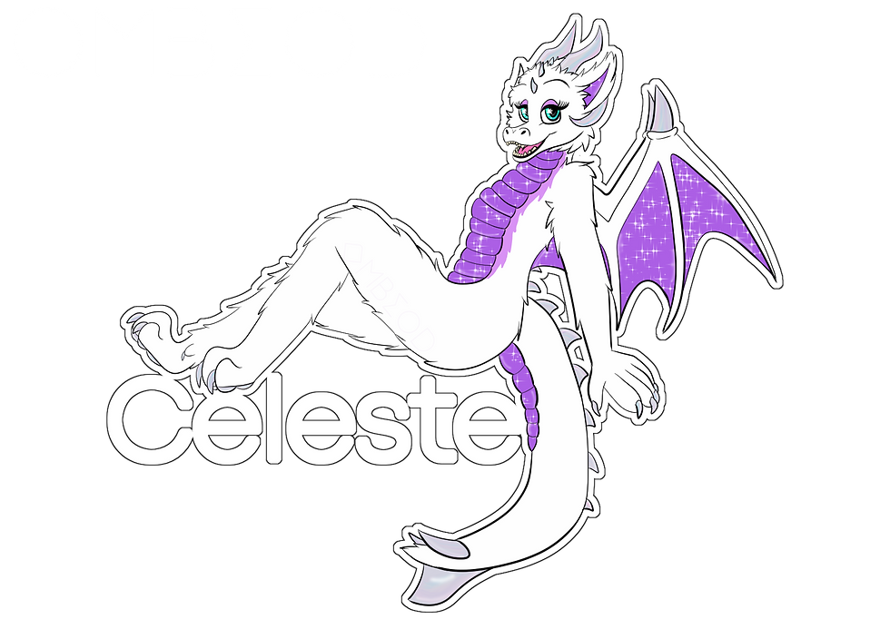 Celeste fullybody badge print version