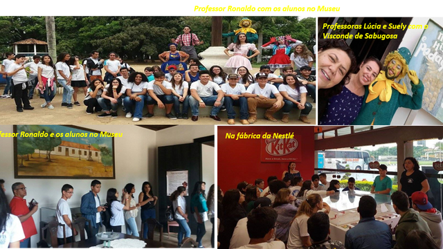 VIAGEM DOS ALUNOS À CIDADE DE TAUBATÉ, ONDE VISITARAM O SÍTIO DO PICAPAU AMARELO E A FÁBRICA DA NEST