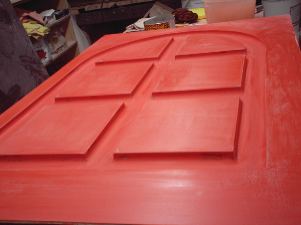 Moule des fenêtres du bateau pirate.