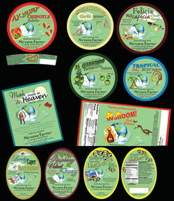 nirvana farms label