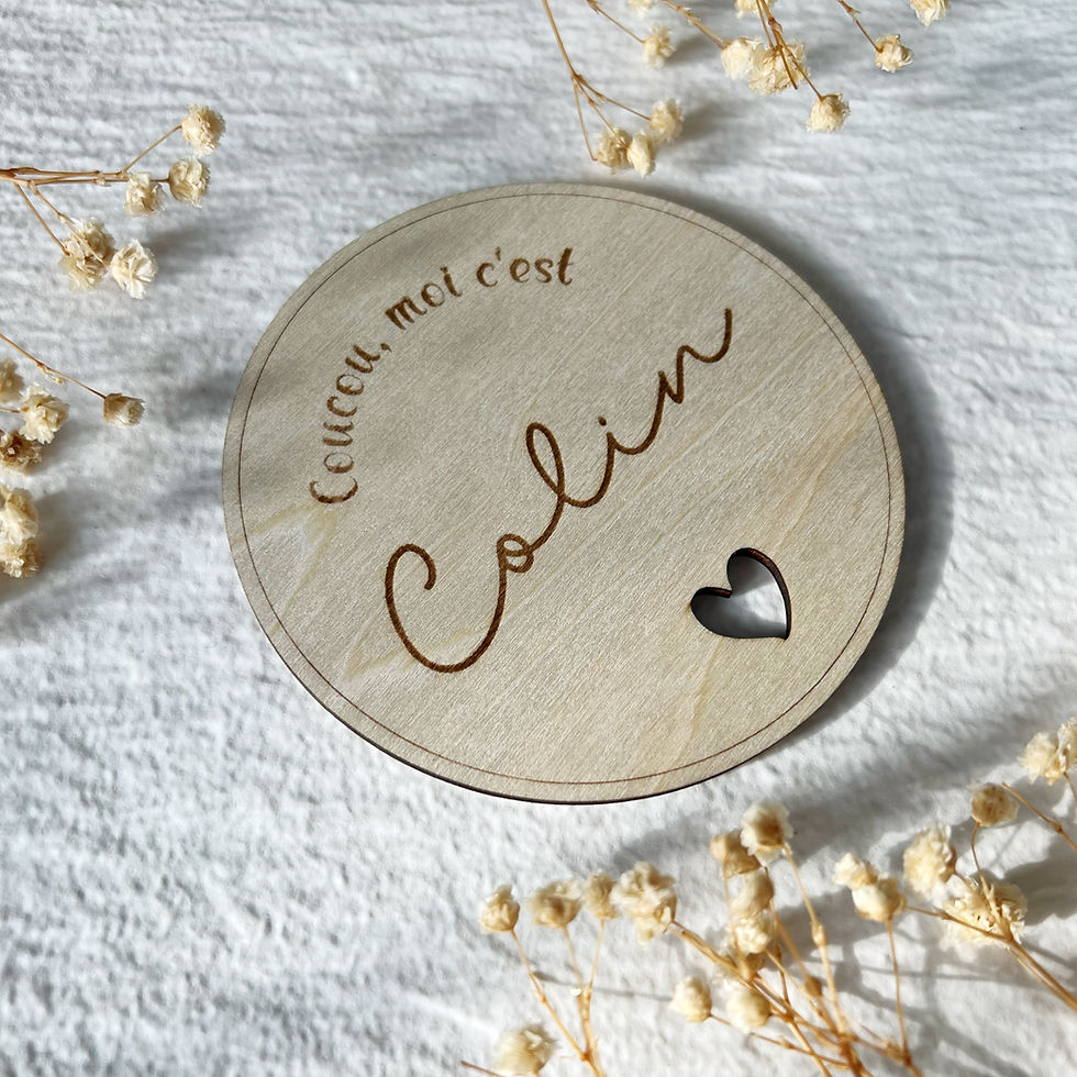Miniature : Carte annonce naissance - Style Cœur
