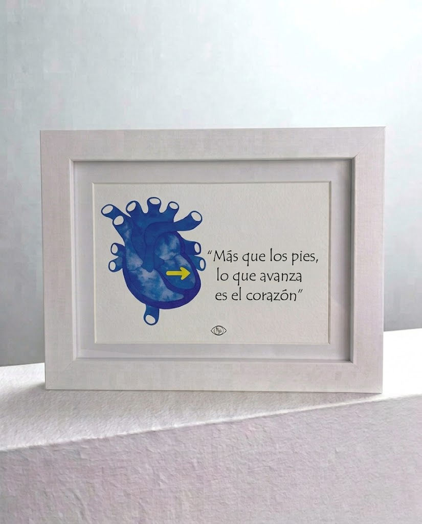 Corazón Peregrino con frase