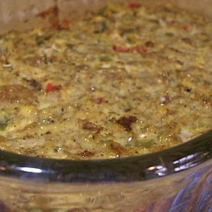 Homestyle Cornbread and Gizzard Dressing