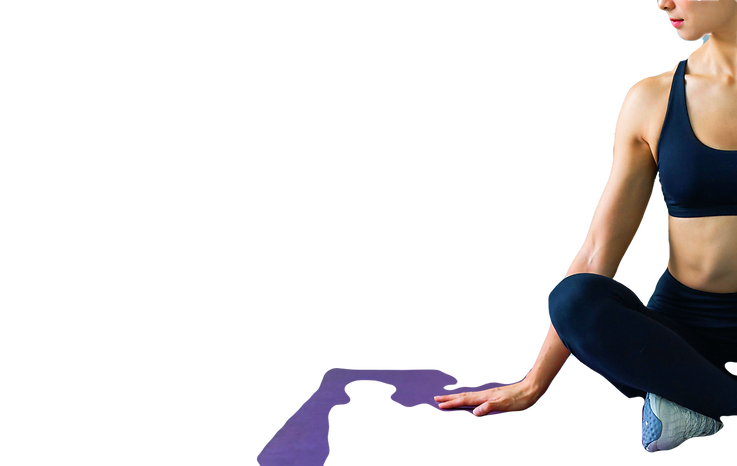 Woman Training Purple