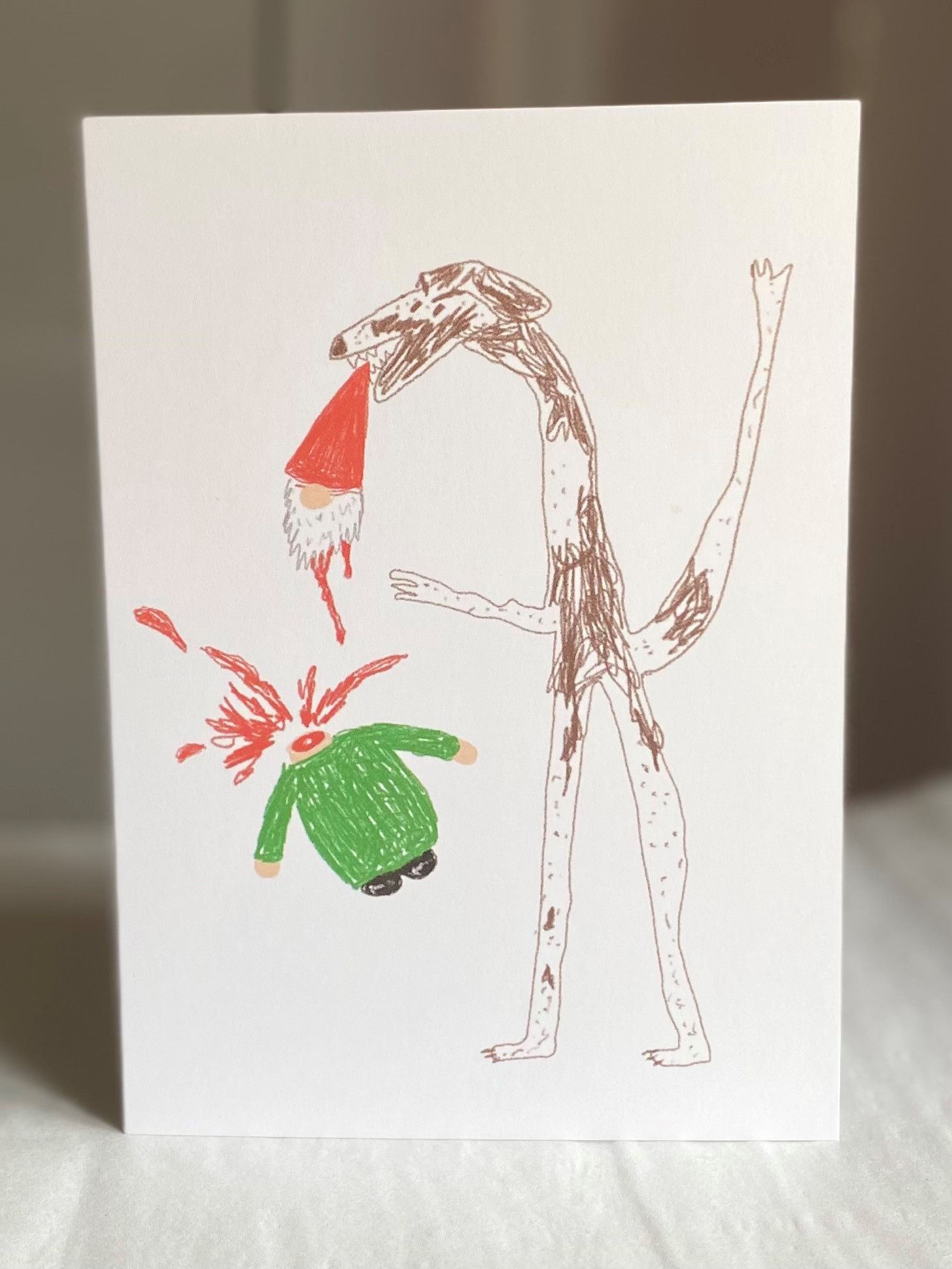 Peggy Dog Gnome Head Card