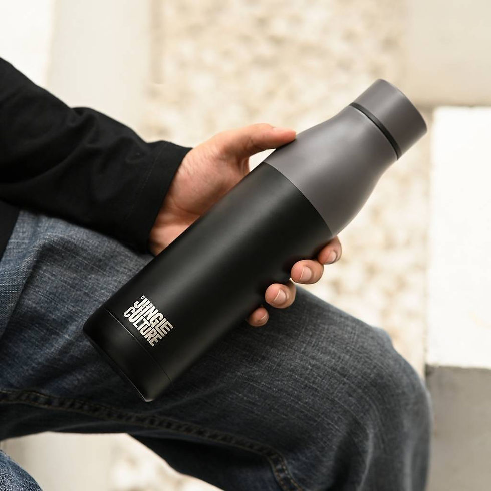 Thumbnail: Water Bottle Flask 650ml - Black