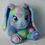 Thumbnail: Build A Bear Colourful Bunny Plush soft Toy Teddy Approx 6" Seated (V)