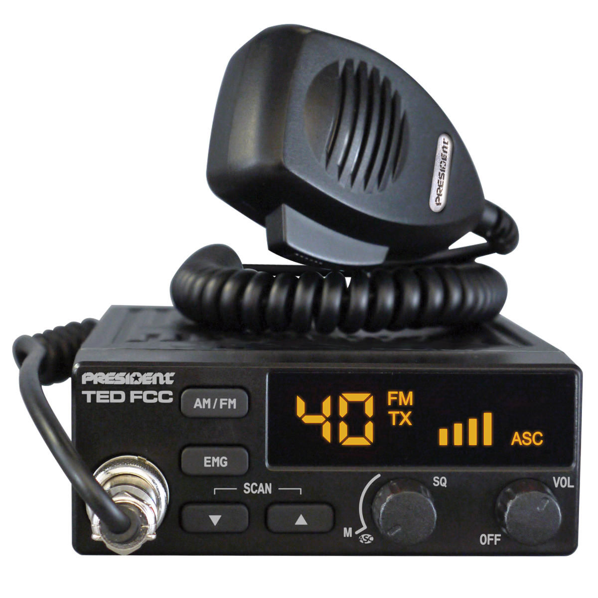 President Ted FCC Compact CB Radio with AM/FM Mode