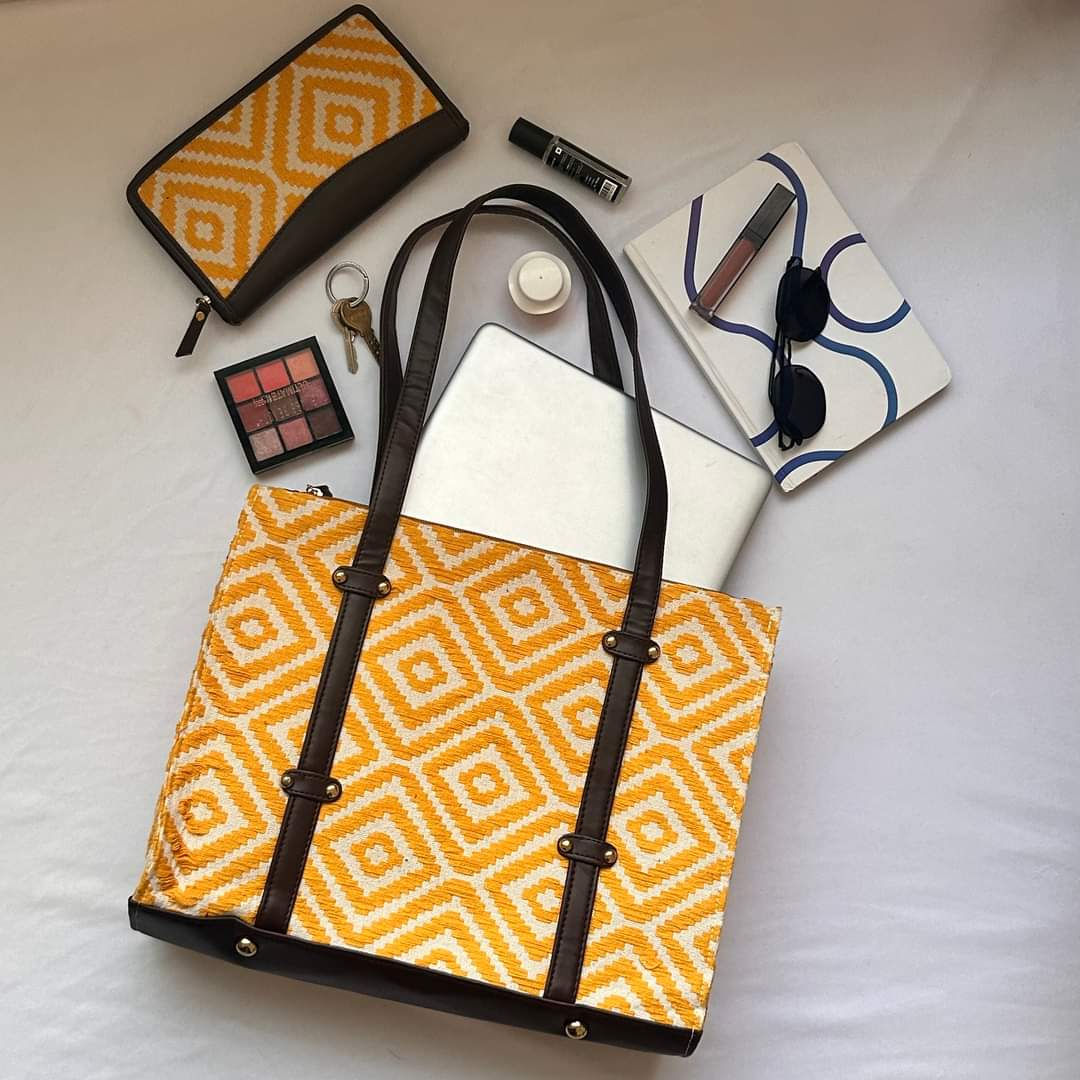 Sunshine Yellow Box Tote