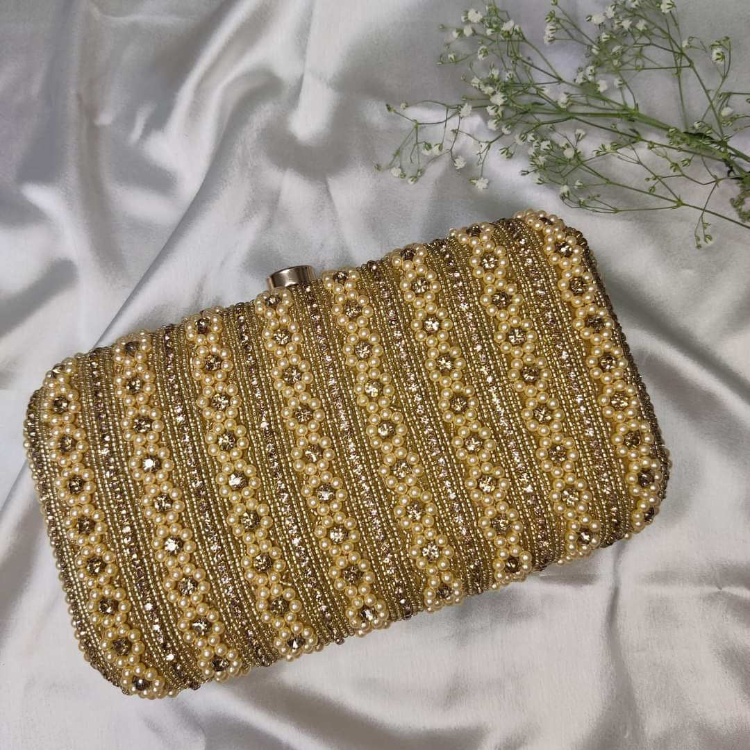 Rani Gold Traditional Clutch/Sling Bag
