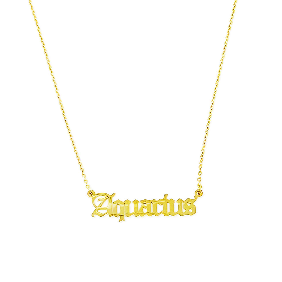Thumbnail: Old English Zodiac Necklace