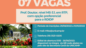 Faculdade de Engenharia de Alimentos da UNICAMP abre 7 vagas para Professor Doutor!