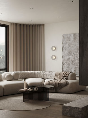 Contemporary Condo – Living & Kitchen