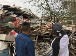 Materials in scrap yard