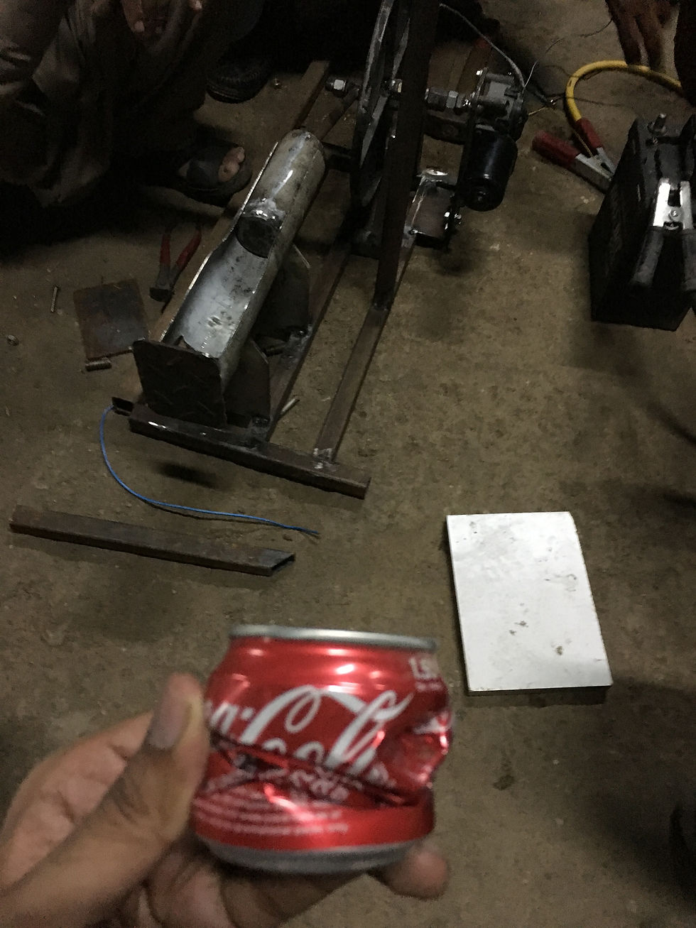 Can Crushed after the test