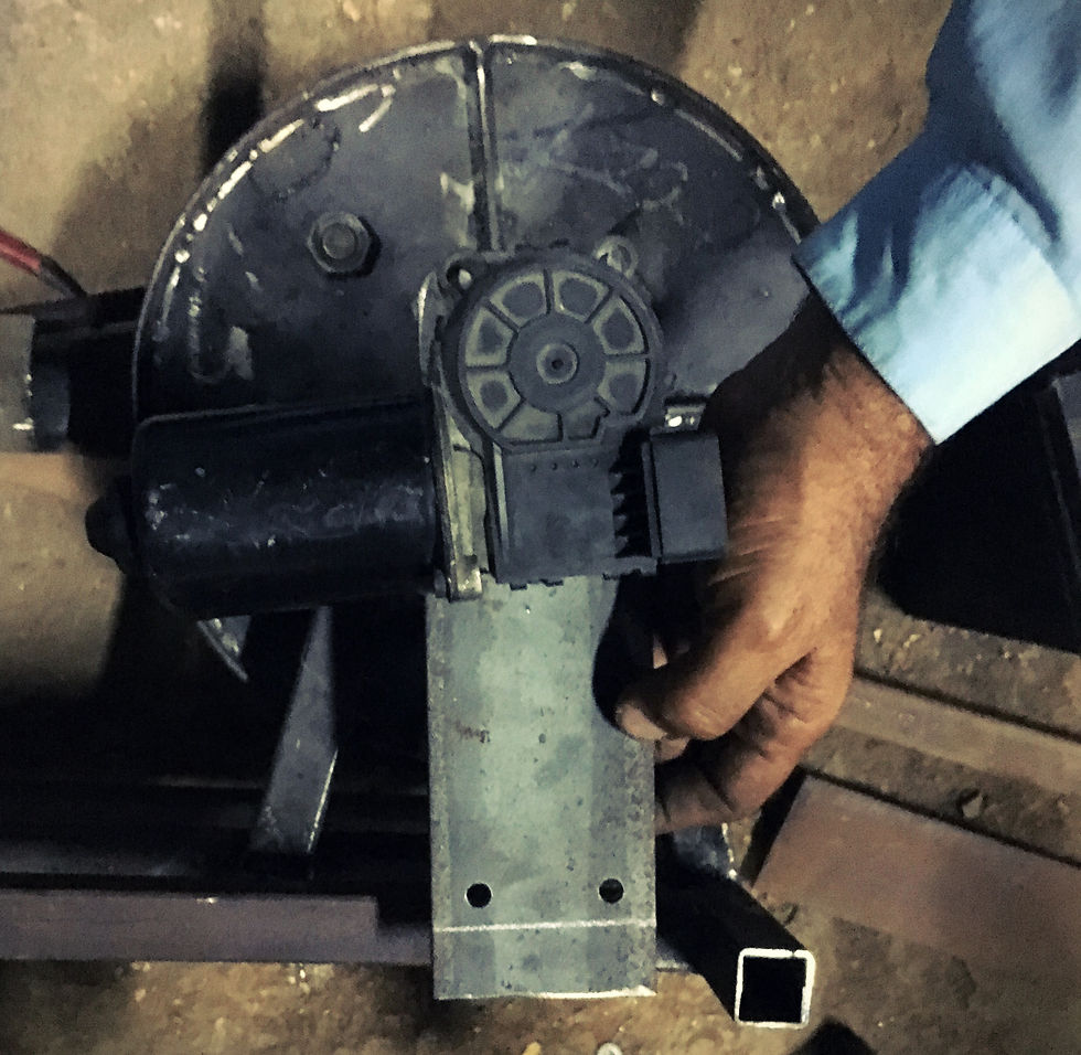 Motor and Steel Plate