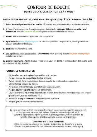 Soins piercing troyes mélaika