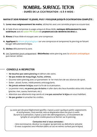 Soins piercing troyes mélaika