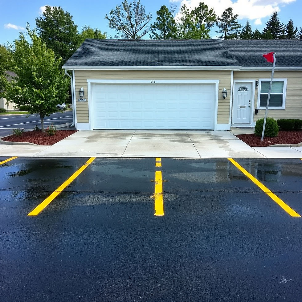 h20 preasure washing house driveways parking lot yellow line painting