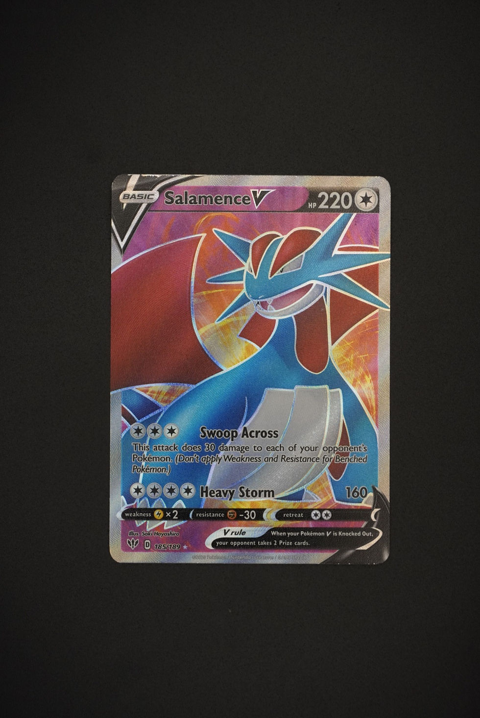 Thumbnail: Salamence V Full Art (185/189 Darkness Ablaze) LP