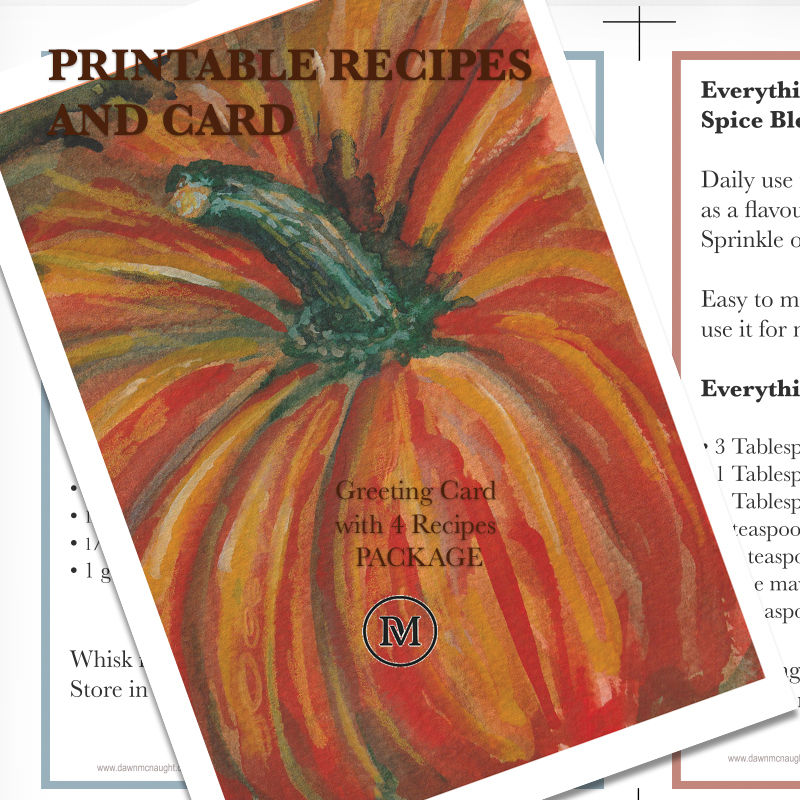 Four Seasons Spice Blends & Printable Watercolour Card