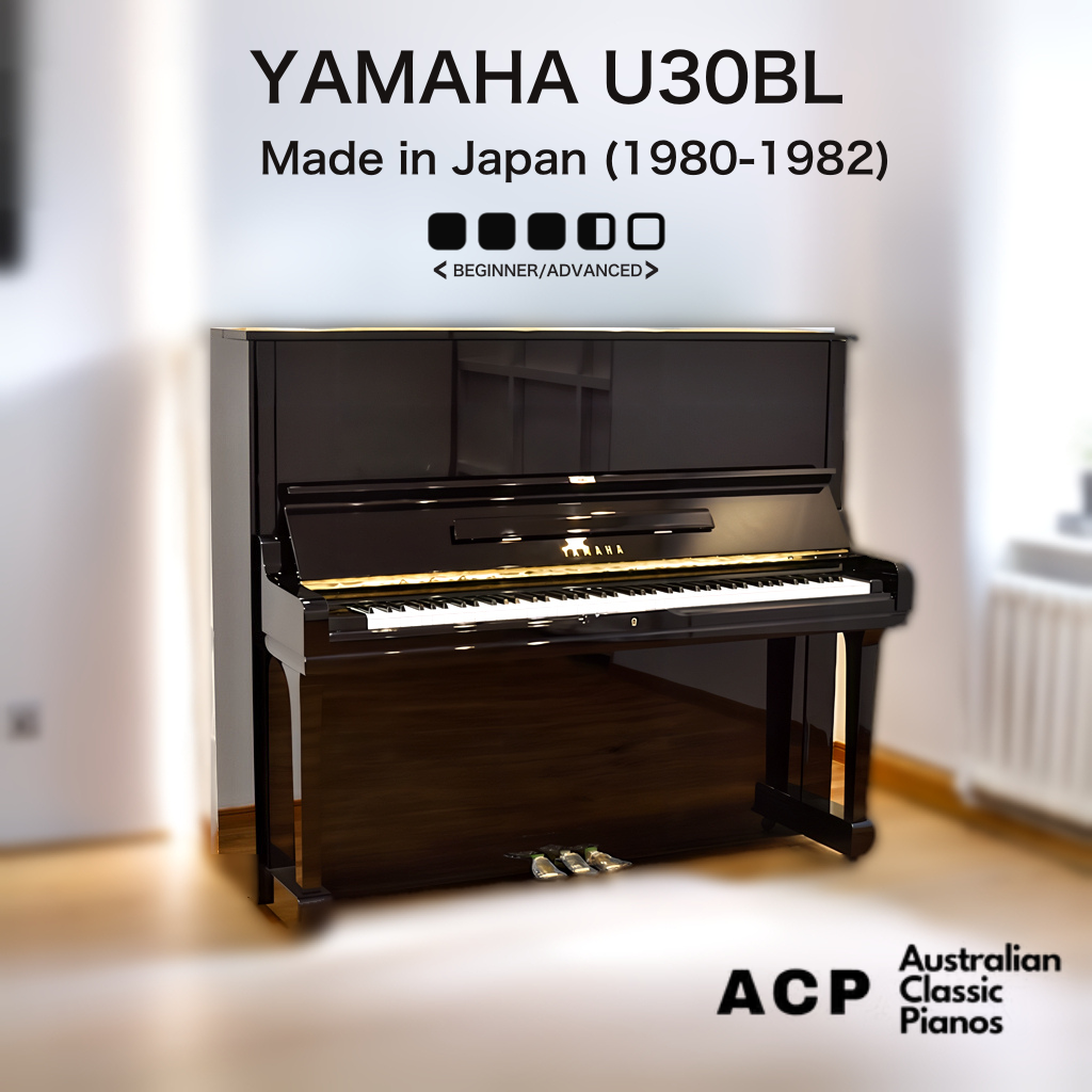 Yamaha U30BL Upright Piano - Built in 1987-1989