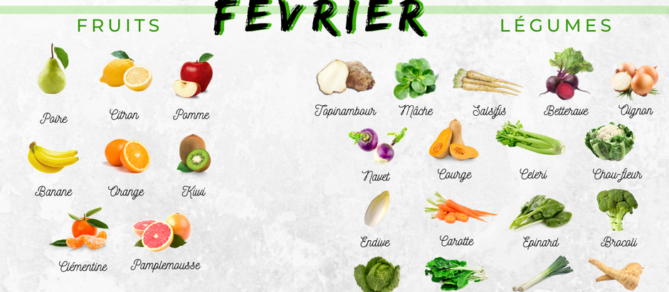 Les fruits et légumes du mois de Février