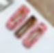 3 Pack Iridescent Pink Hair Barrette Clips