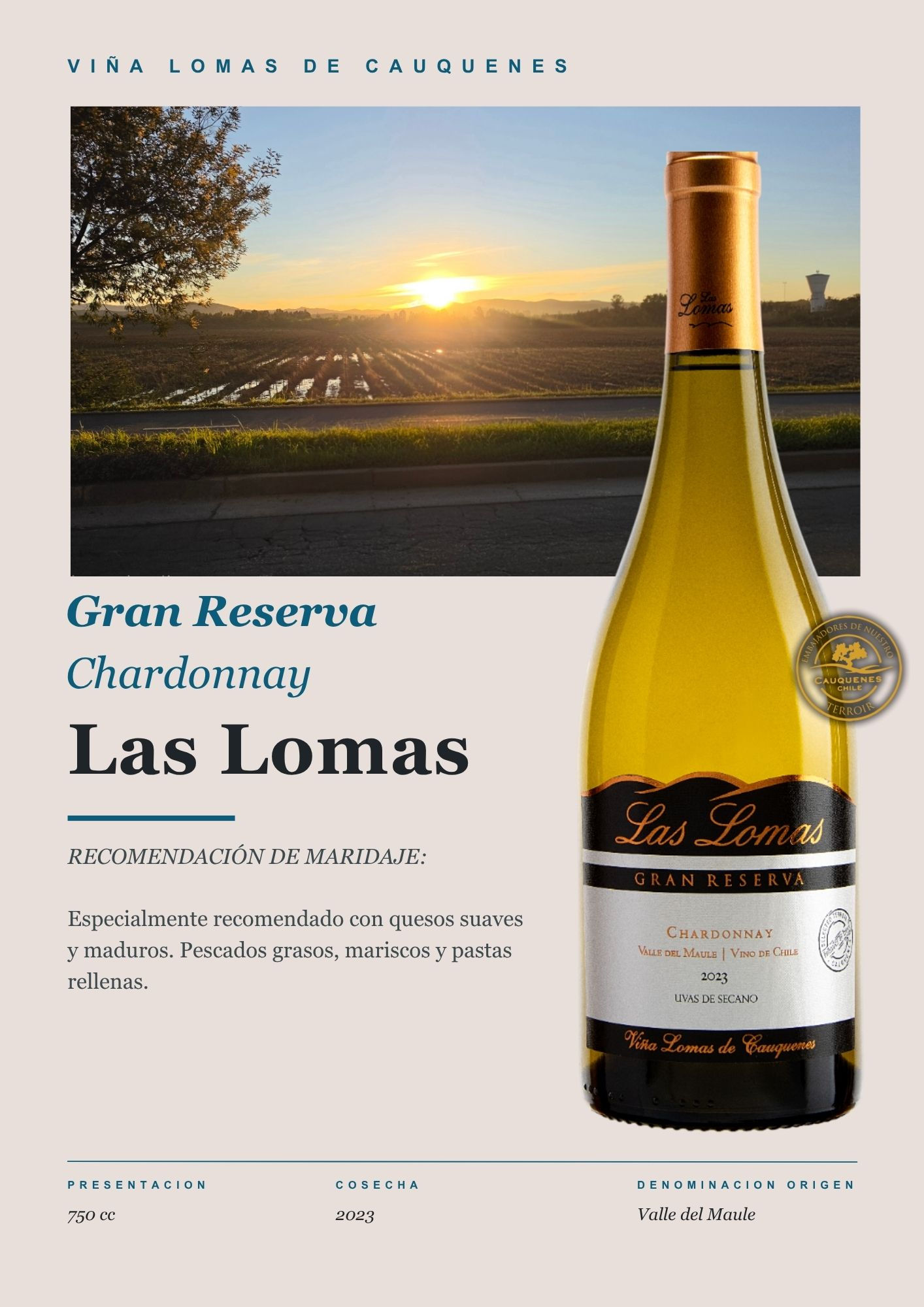 Las Lomas Gran Reserva Chardonnay 750cc