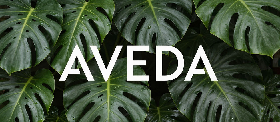 AVEDA branded green leaves background