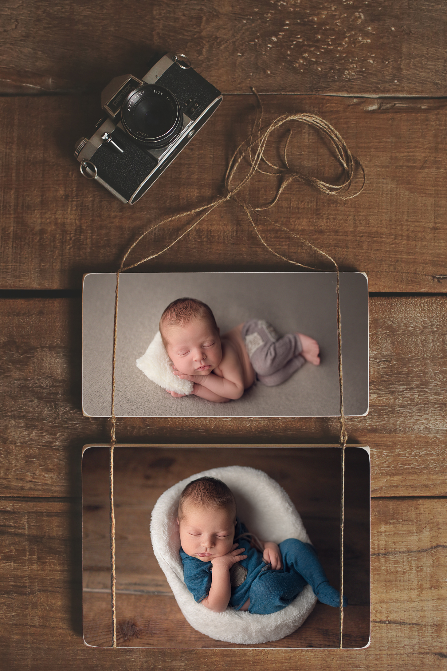 €95 2 PHOTOBLOCKS HANGING TOGETHER
