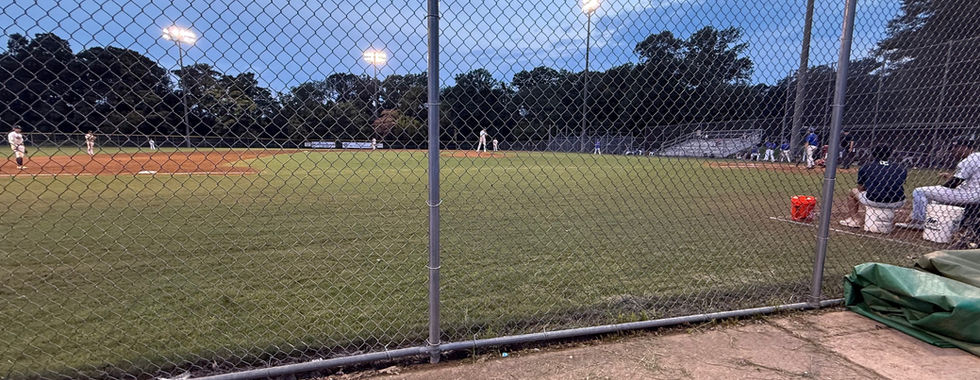A D.C. Grays baseball game at Woodbridge High School as seen from the third base stands.