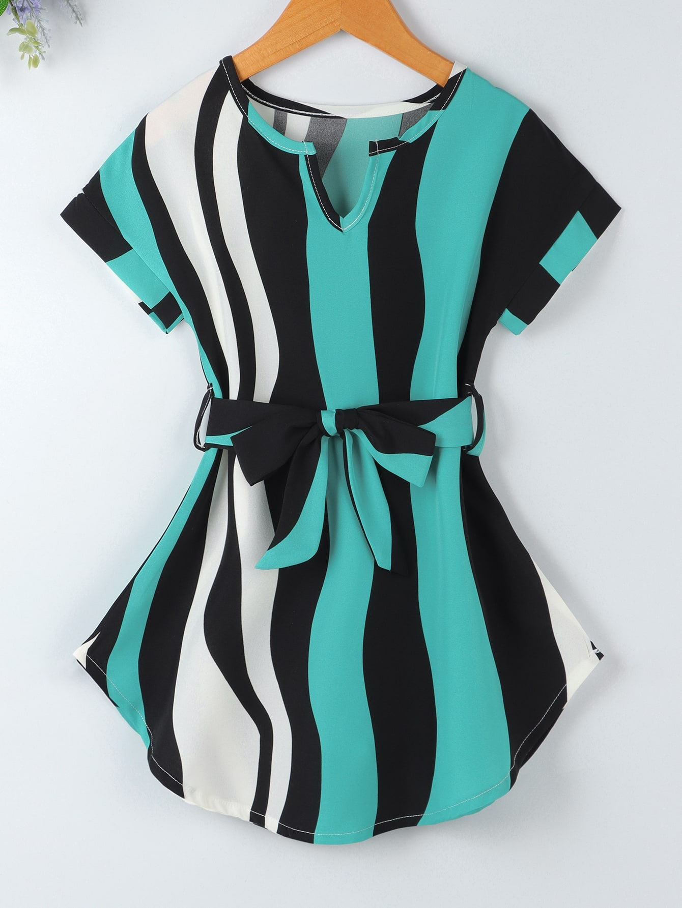 Blue Colorblock Dress 