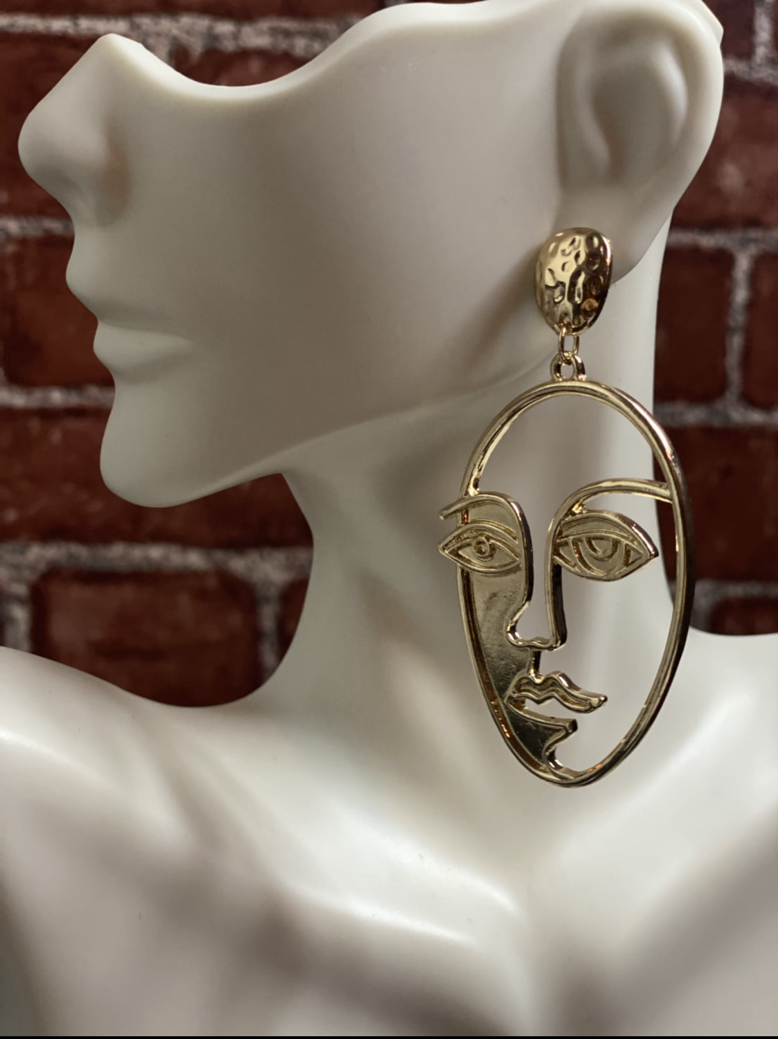 Abstract Face Drop Earrings