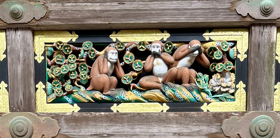 Three Monkeys at Toshogu Shrine
